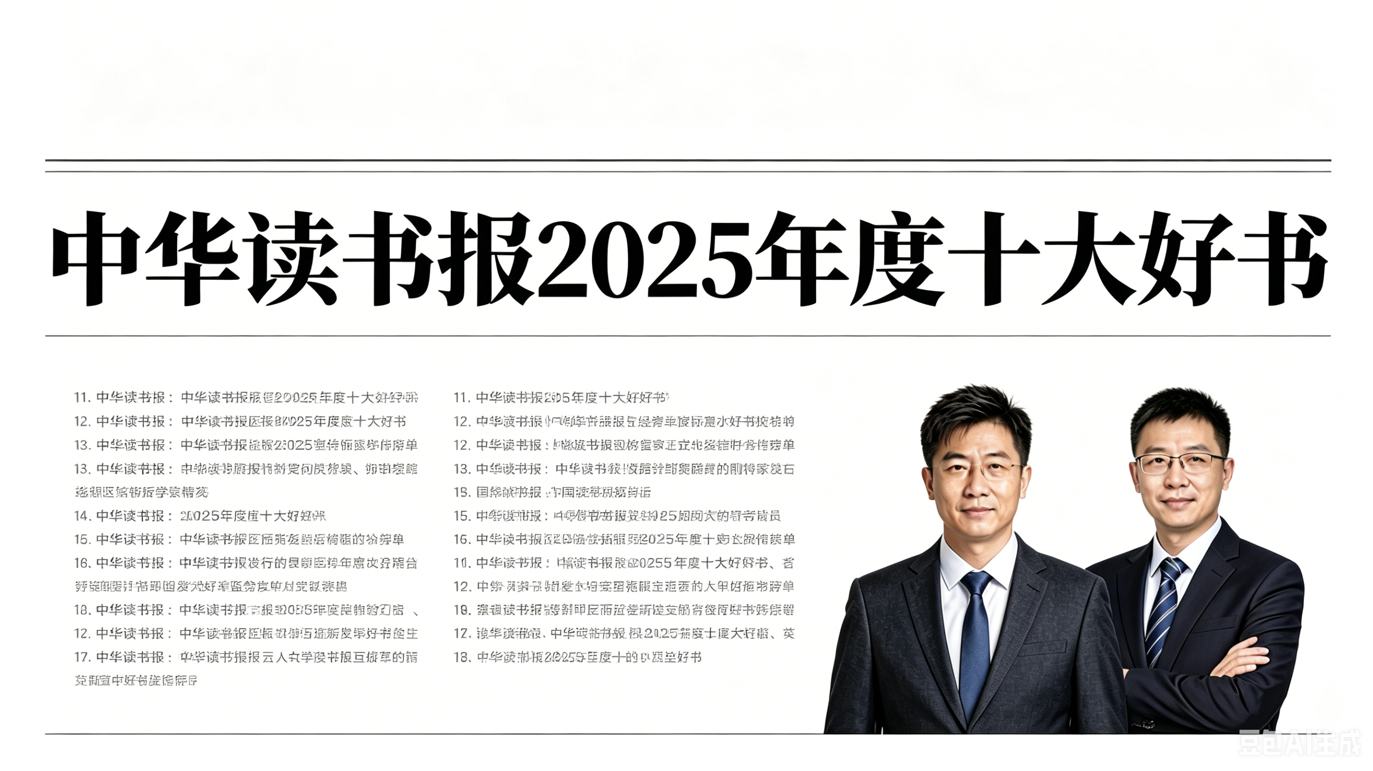 中华读书报2025年度十大好书
